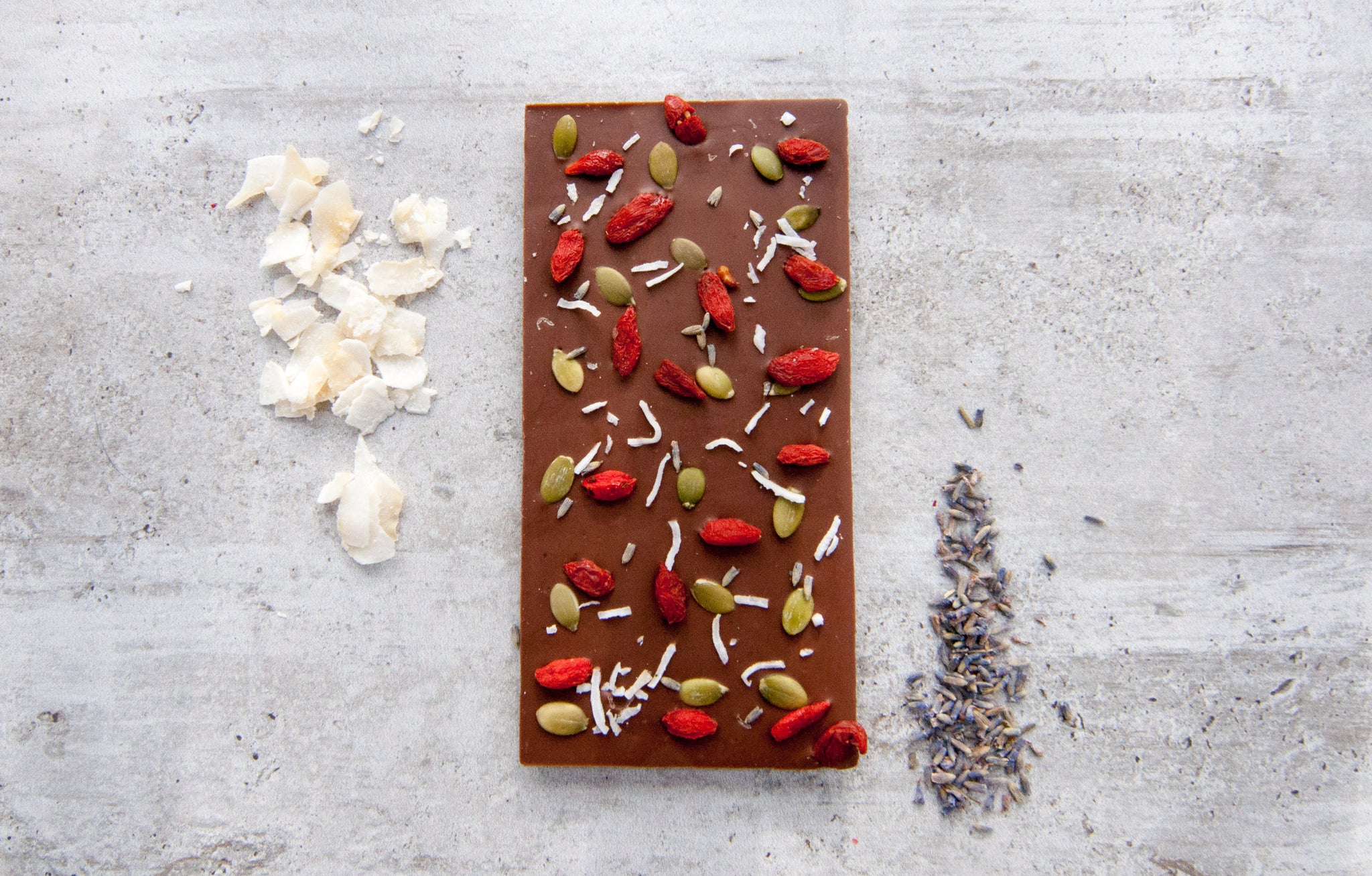 Tayly Goji Lavender Milk Chocolate Bar - Artisan Chocolate